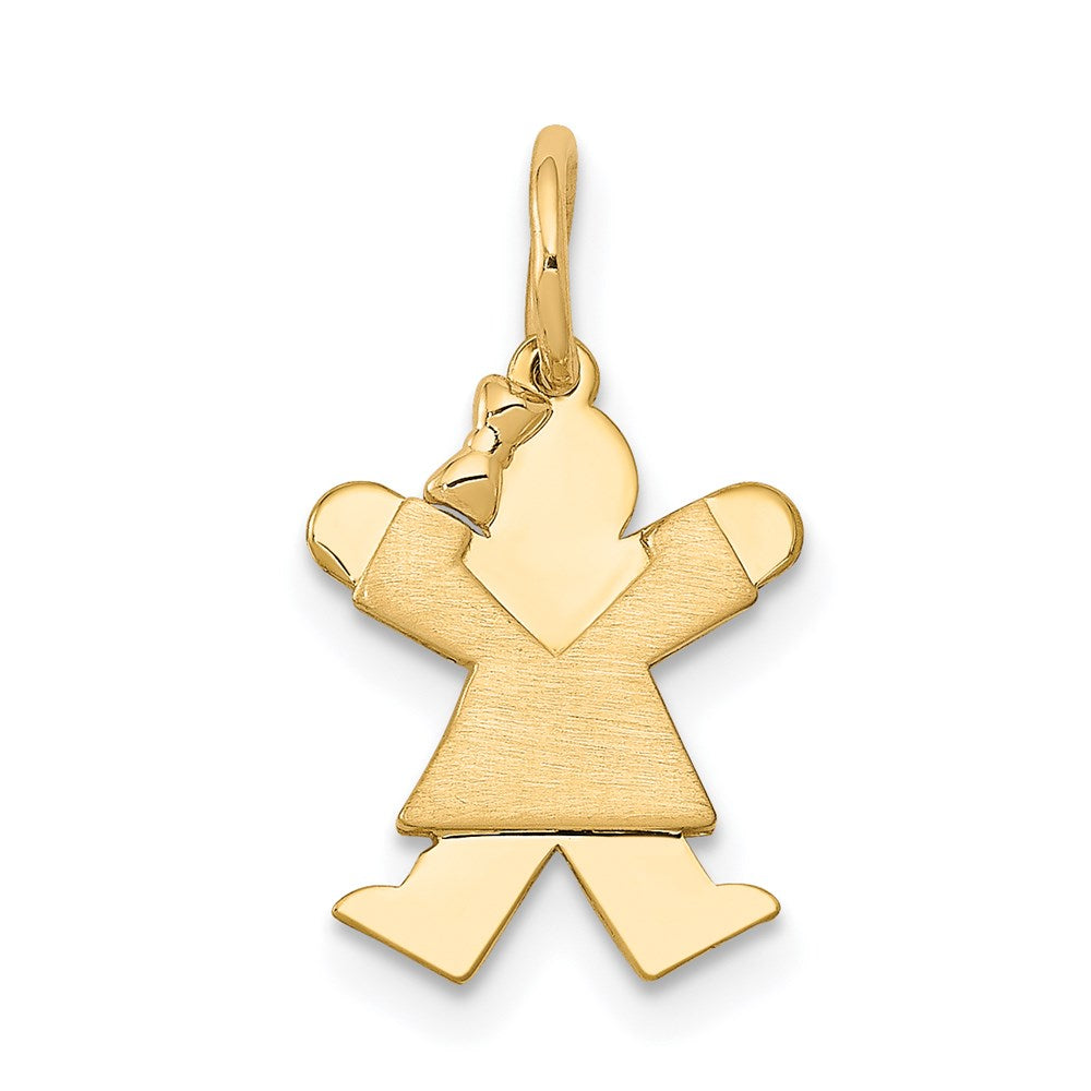 14k The Kids Mini Girl Joy Charm, 18 x 9 mm