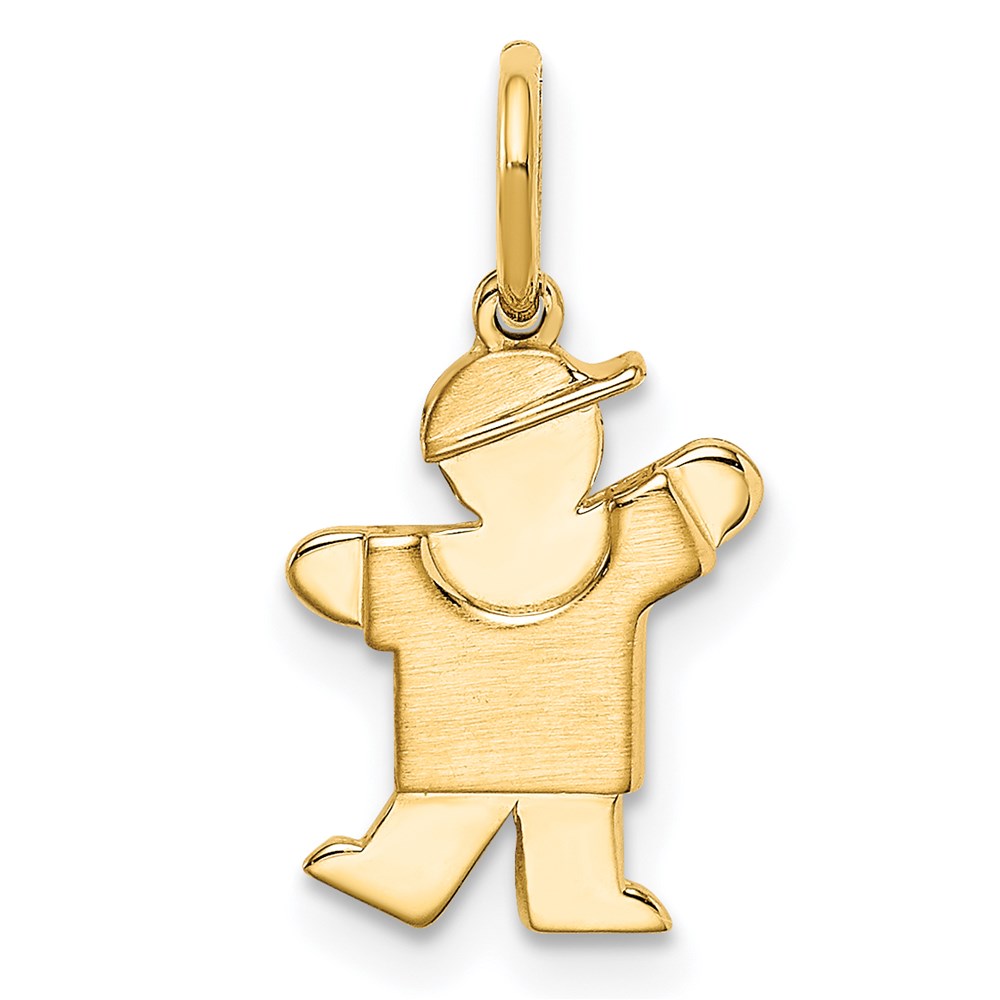 14k The Kids Mini Boy Kiss Charm, 18 x 9 mm