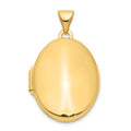 14k Polished Plain 21mm Oval Locket, 28 x 17 mm