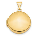 14k Polished Domed 16mm Round Locket, 23 x 17 mm