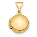 14k Polished Domed 10mm Round Locket, 17.15 x 10.62 mm