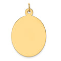 14k Plain .018 Gauge Engravable Oval 34x22mm Disc Charm, 37 x 22 mm