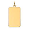 14k Plain .018 Gauge Rectangular Engravable 29x15mm Disc Charm, 32 x 15 mm