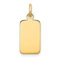 14k Plain .009 Gauge Engravable Rectangular 17x8mm Disc Charm, 21 x 8 mm