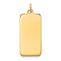 14k Plain .011 Gauge Engravable Rectangular 29x13mm Disc Charm, 32 x 13 mm