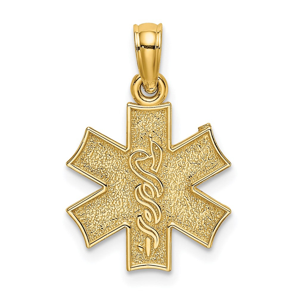 14k Medical Jewelry Symbol Charm, 12.75 x 12.75 mm