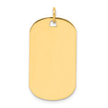 14k Plain .009 Gauge Engraveable 28x16mm Dog Tag Disc Charm, 30 x 16 mm