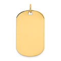 14k Plain .018 Gauge Engraveable 30x18mm Dog Tag Disc Charm, 32 x 18 mm