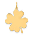 14k Plain .018 Gauge Engravable Clover 23x19mm Disc Charm, 27 x 19.34 mm