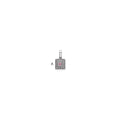14K White Gold Family Jewelry Diamond Semi-Set Pendant, 0.05 ct, 15 x 8 mm
