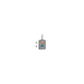 14K White Gold Family Jewelry Diamond Semi-Set Pendant, 0.07 ct, 18 x 8 mm