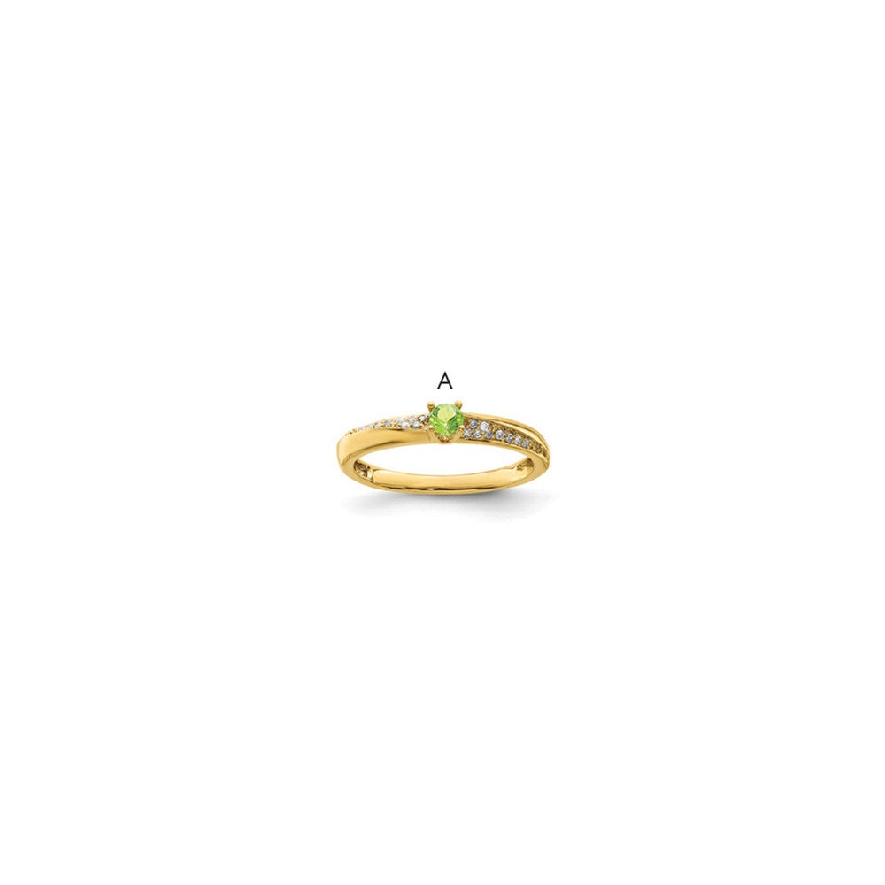 14K Family Jewelry Diamond Semi-Set Ring, 0.06 ct, Size 7, 4 mm