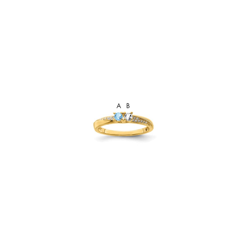 14K Family Jewelry Diamond Semi-Set Ring, Size 7, 4 mm, 3.04 g - ID5S9XMR36/28L7