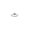 14K White Gold Family Jewelry Diamond Semi-Set Ring, 0.01 ct, Size 7, 4 mm, 2.25 g
