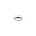 14K White Gold Family Jewelry Diamond Semi-Set Ring, 0.01 ct, Size 7, 4 mm, 2.33 g