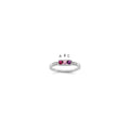 14K White Gold Family Jewelry Diamond Semi-Set Ring, 0.024 ct, Size 7, 4 mm, 2.33 g