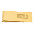 Sterling Silver/Gold-plated Raised Letter Monogram Money Clip