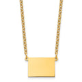 Sterling Silver/Gold-plated Colorado State Necklace, 18 x 20 mm