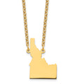 Sterling Silver/Gold-plated Idaho State Necklace, 18 x 17 mm
