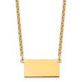 Sterling Silver/Gold-plated Kansas State Necklace, 18 x 22 mm