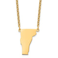 Sterling Silver/Gold-plated Vermont State Necklace, 18 x 16 mm