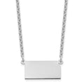 Sterling Silver/Rhodium-plated Kansas State Necklace, 18 x 22 mm