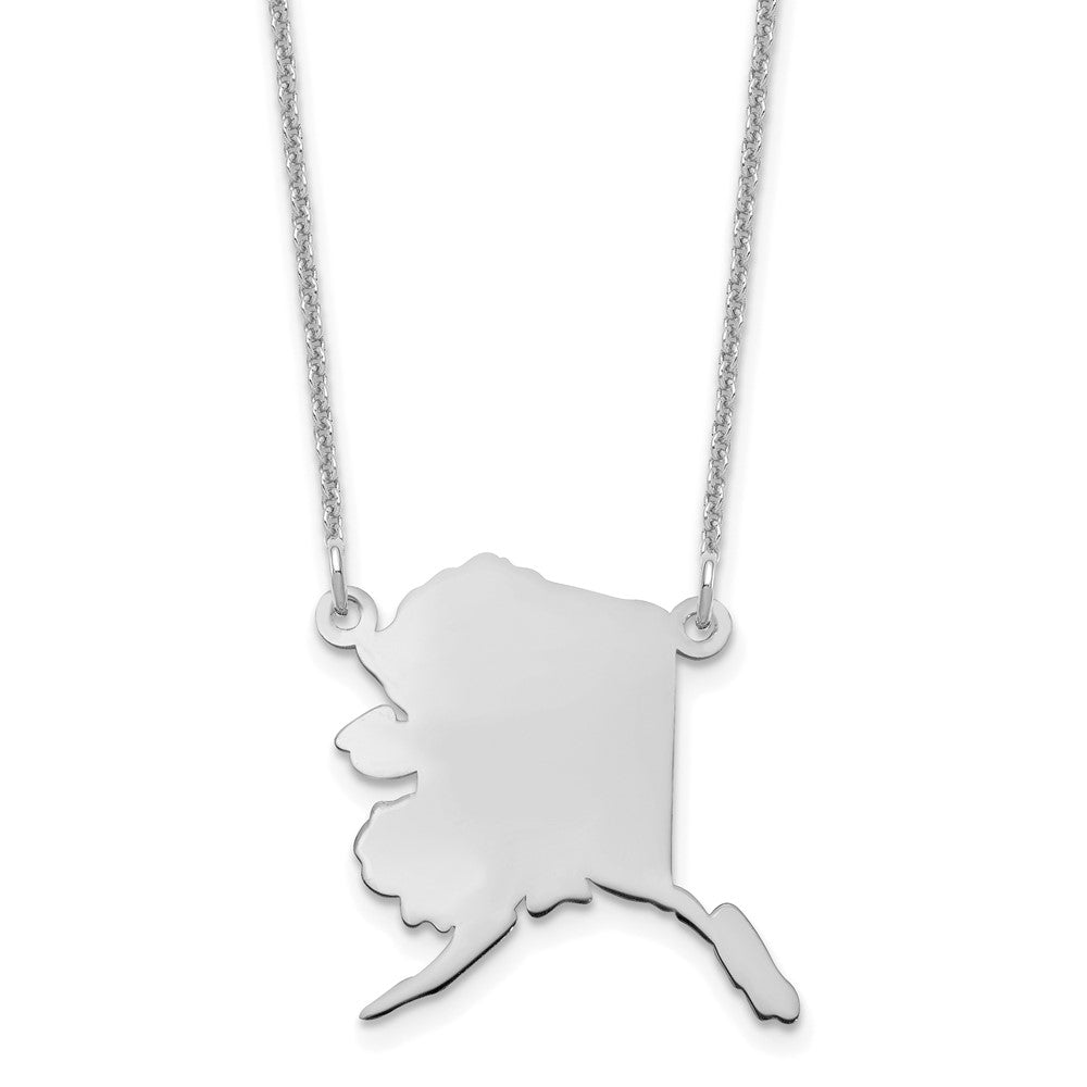 14KW Alaska State Necklace, 18 mm