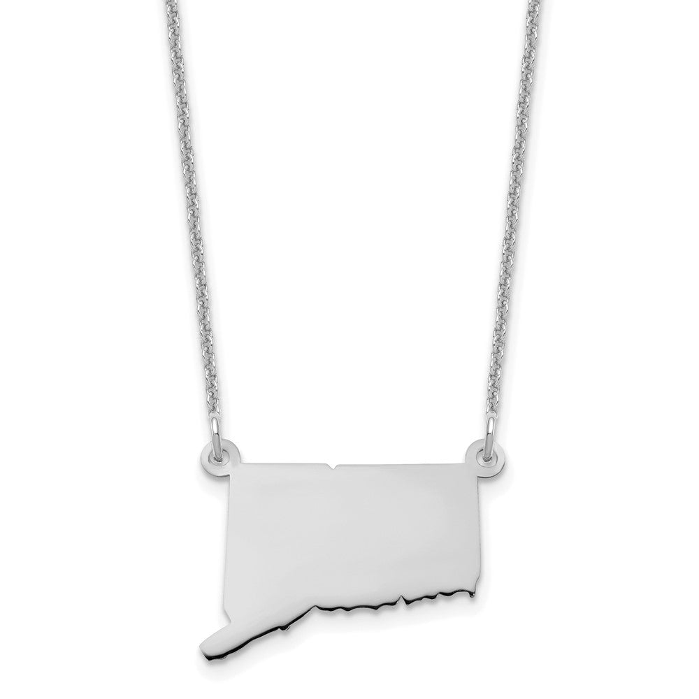 14KW Connecticut State Necklace, 18 mm