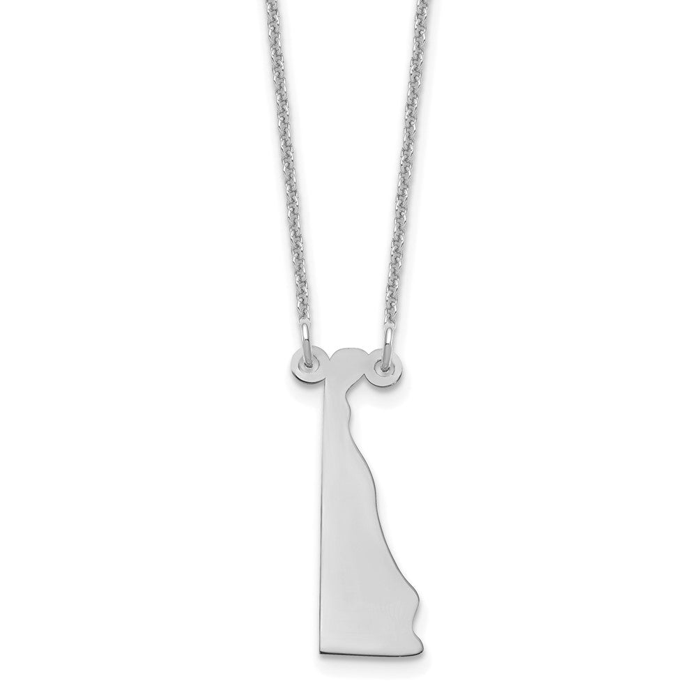 14KW Delaware State Necklace, 18 mm