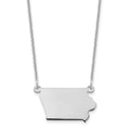 14KW Iowa State Necklace, 18 mm