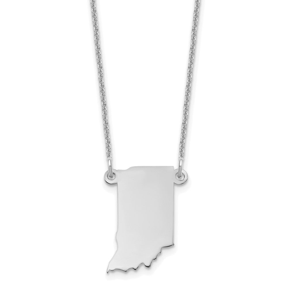 14KW Indiana State Necklace, 18 mm