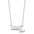 14KW Massachusetts State Necklace, 18 mm
