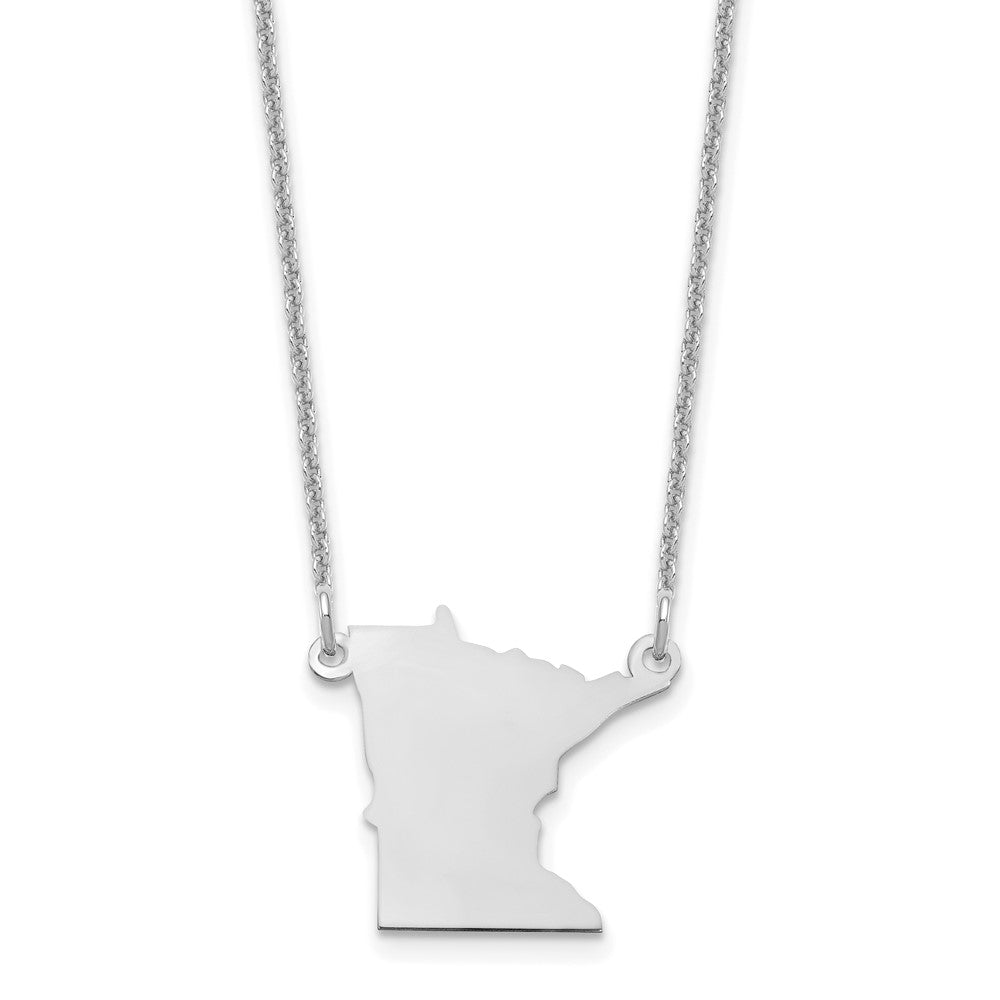 14KW Minnesota State Necklace, 18 x 14.5 mm
