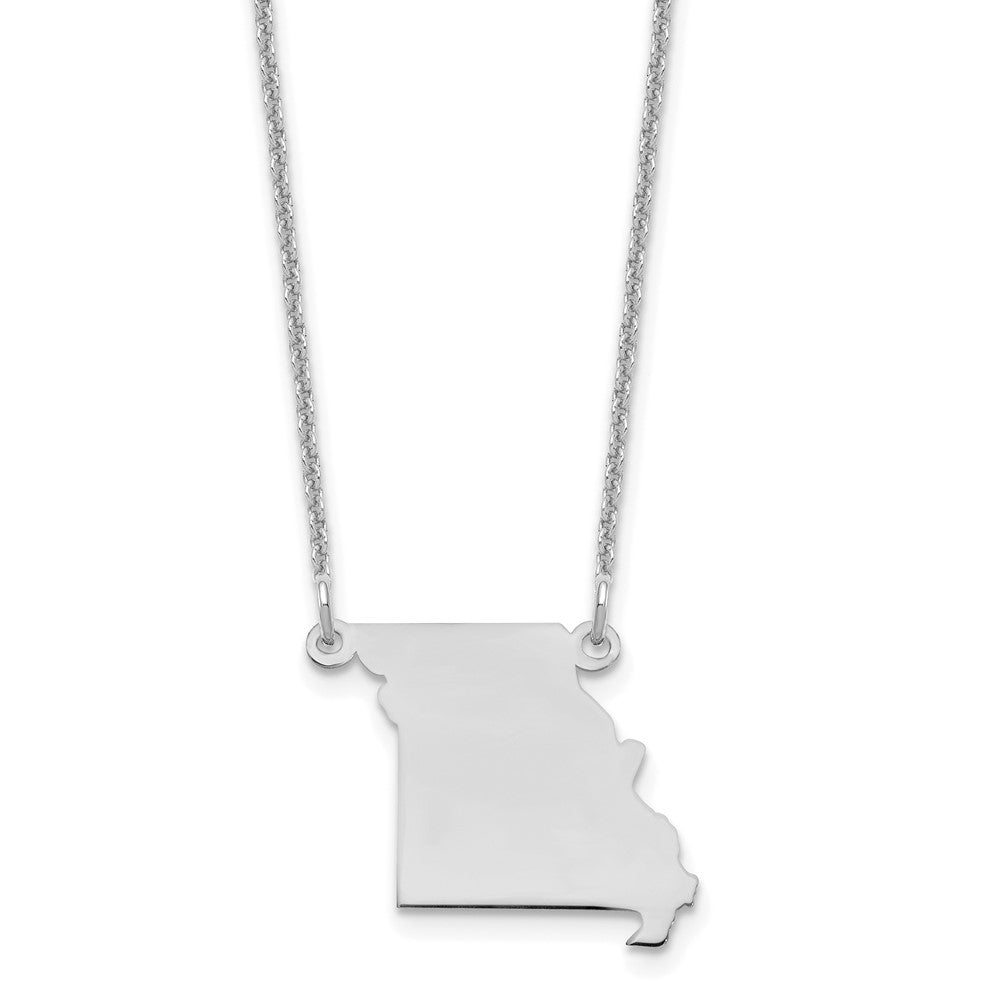 14KW Missouri State Necklace, 18 x 13.8 mm