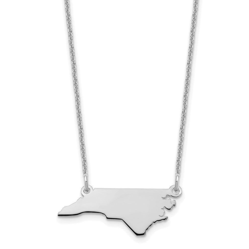 14KW North Carolina State Necklace, 18 x 19.2 mm