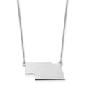 14KW Nebraska State Necklace, 18 x 19.9 mm