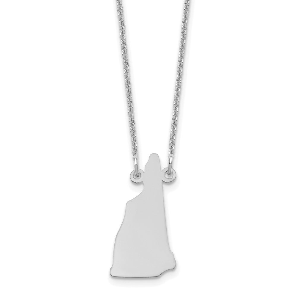 14KW New Hampshire State Necklace, 18 x 10.3 mm