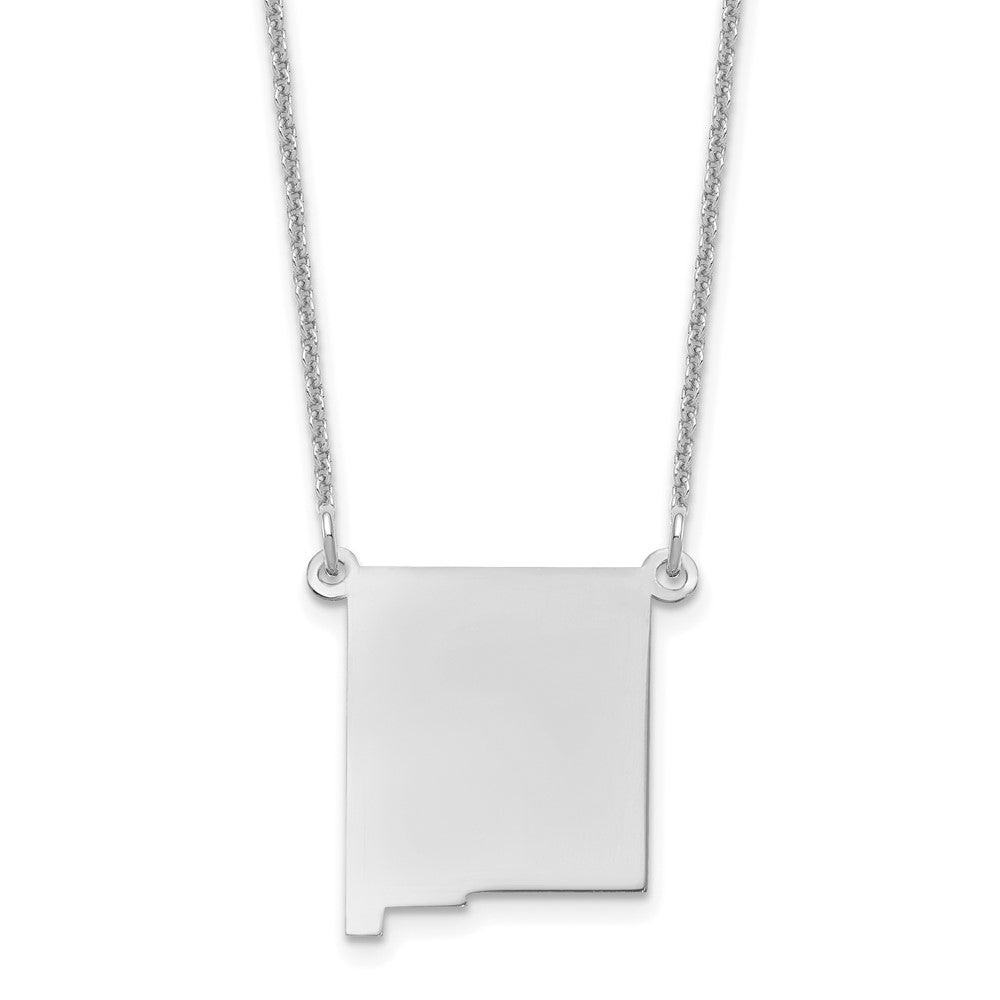 14KW New Mexico State Necklace, 18 x 13.7 mm