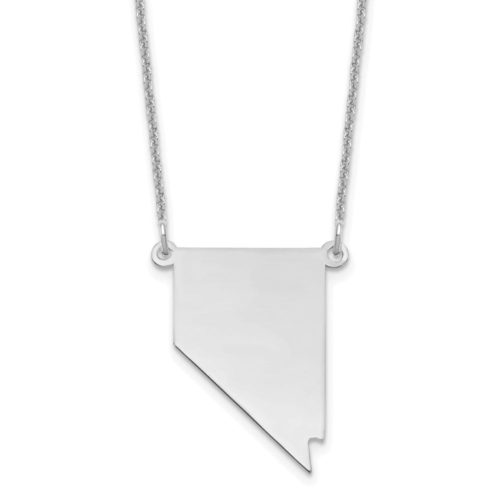 14KW Nevada State Necklace, 18 x 13.45 mm