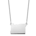 14KW Oregon State Necklace, 18 x 18.5 mm