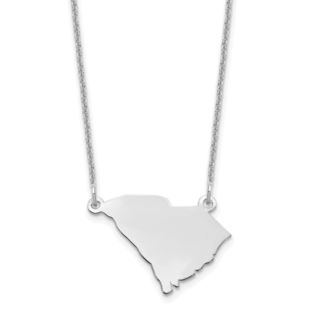 14KW South Carolina State Necklace, 18 x 18.7 mm