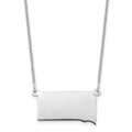 14KW South Dakota State Necklace, 18 x 20.2 mm