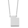 14KW Utah State Necklace, 18 x 13.4 mm