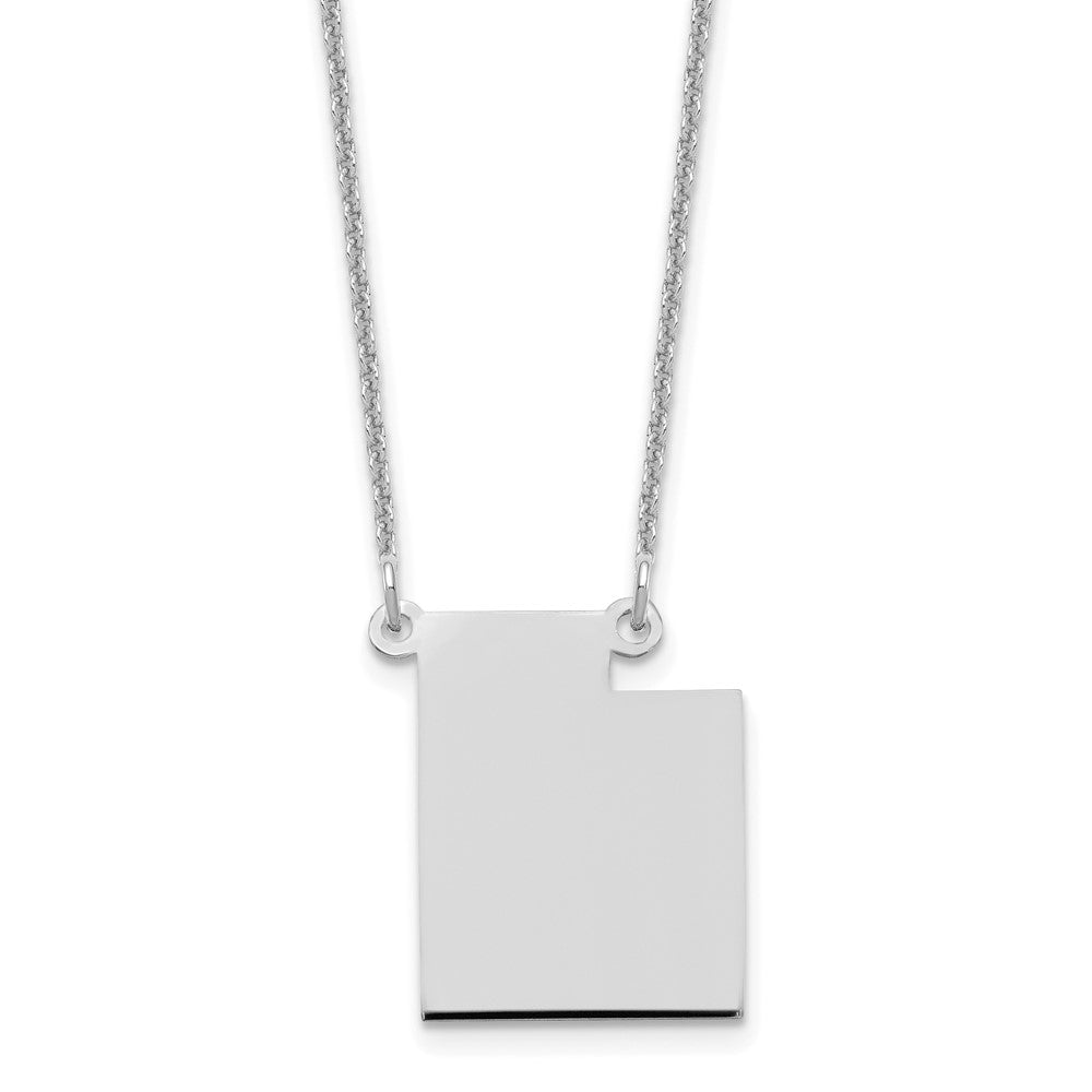 14KW Utah State Necklace, 18 x 13.4 mm
