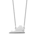 14KW Virginia State Necklace, 18 x 20.3 mm
