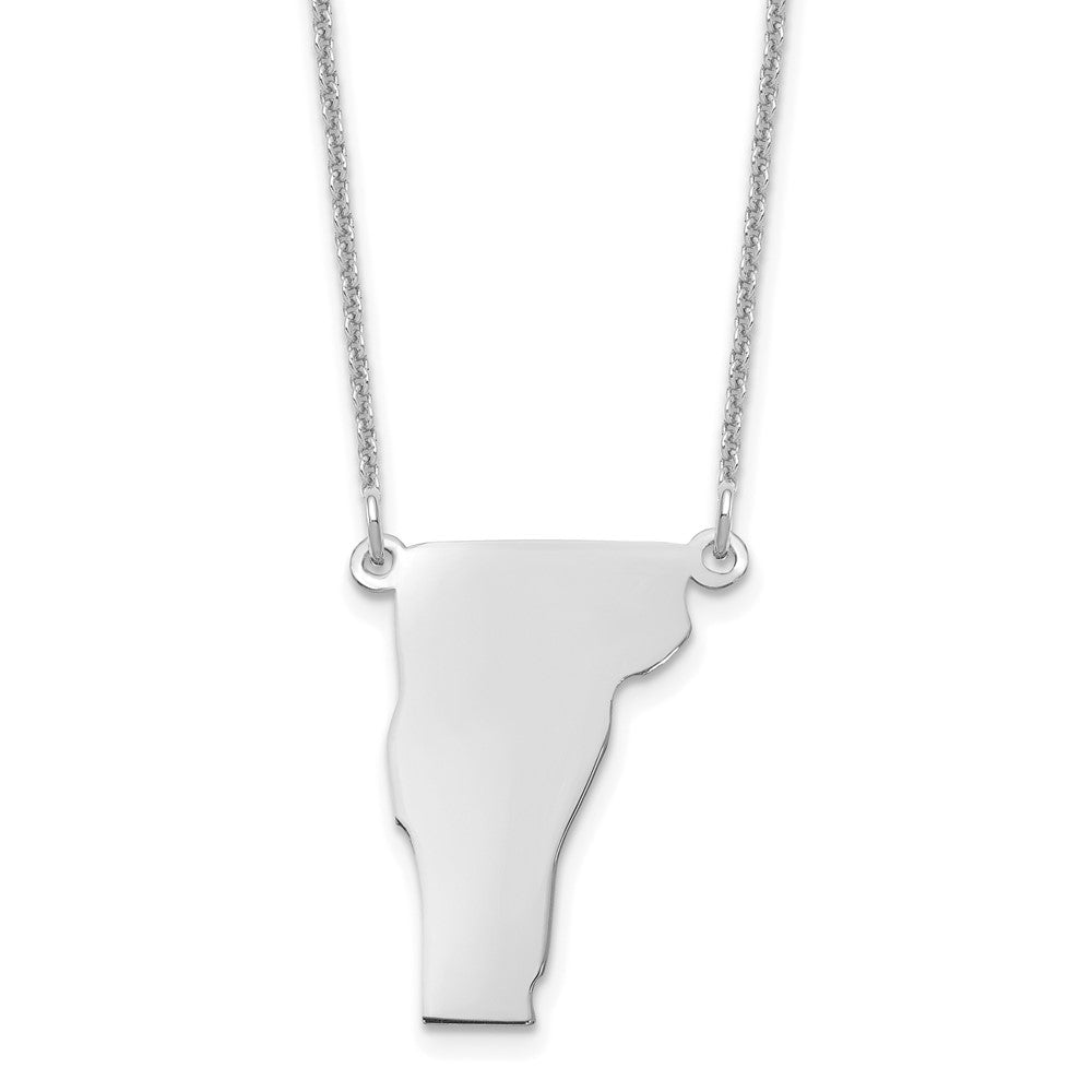 14KW Vermont State Necklace, 18 x 12.8 mm