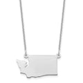 14KW Washington State Necklace, 18 x 22 mm
