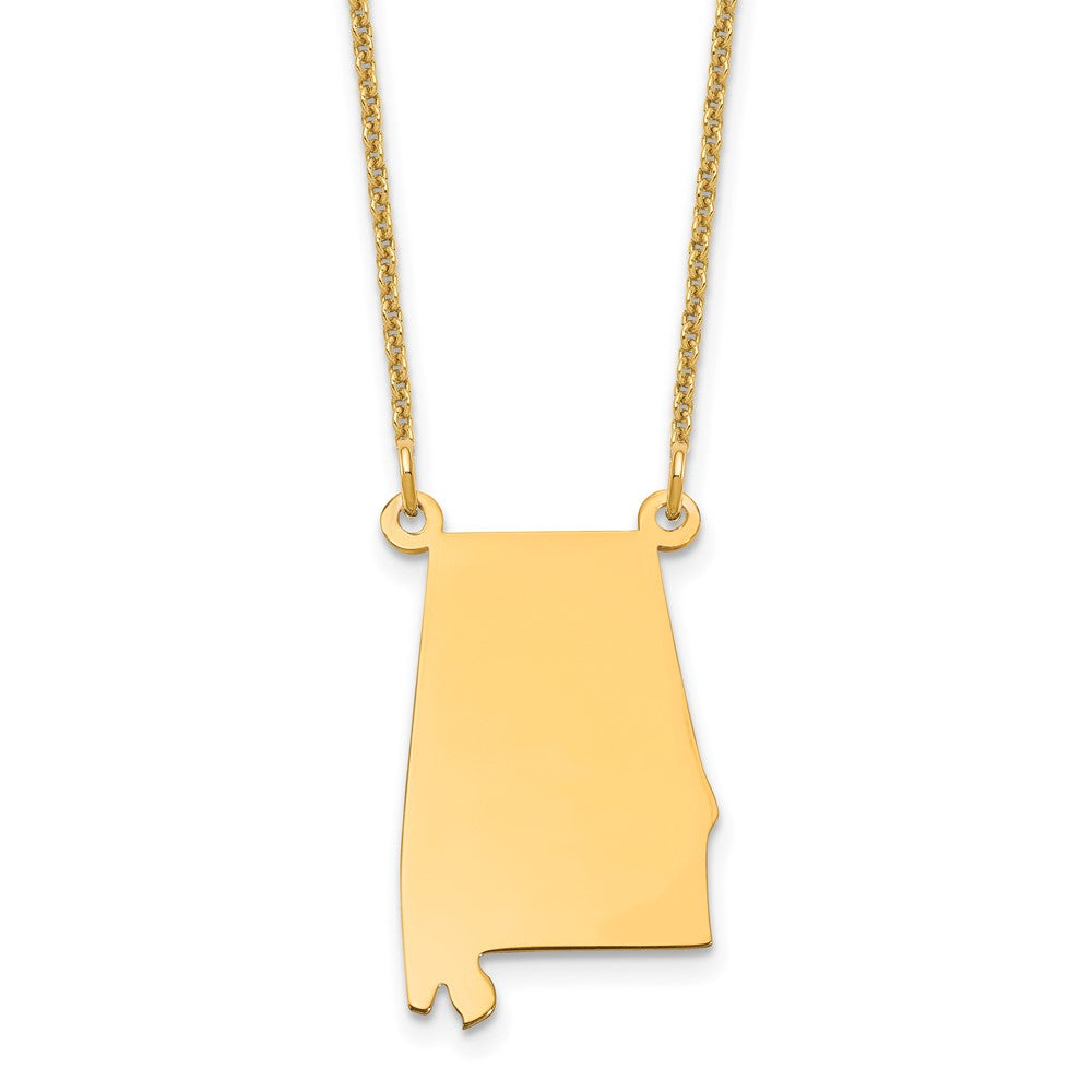 14KY Alabama State Necklace, 18 mm