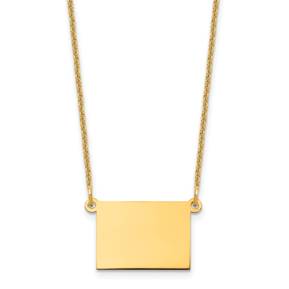 14KY Colorado State Necklace, 18 mm