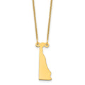14KY Delaware State Necklace, 18 mm